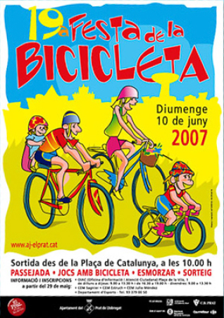 Diseño grafico El Prat de Llobregat-cartel FESTA BICICLETA
