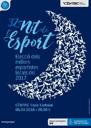 Diseño grafico El Prat de Llobregat-cartel NIT DE L'ESPORT