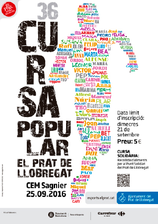 Diseño grafico El Prat de Llobregat-cartel CURSA POPULAR